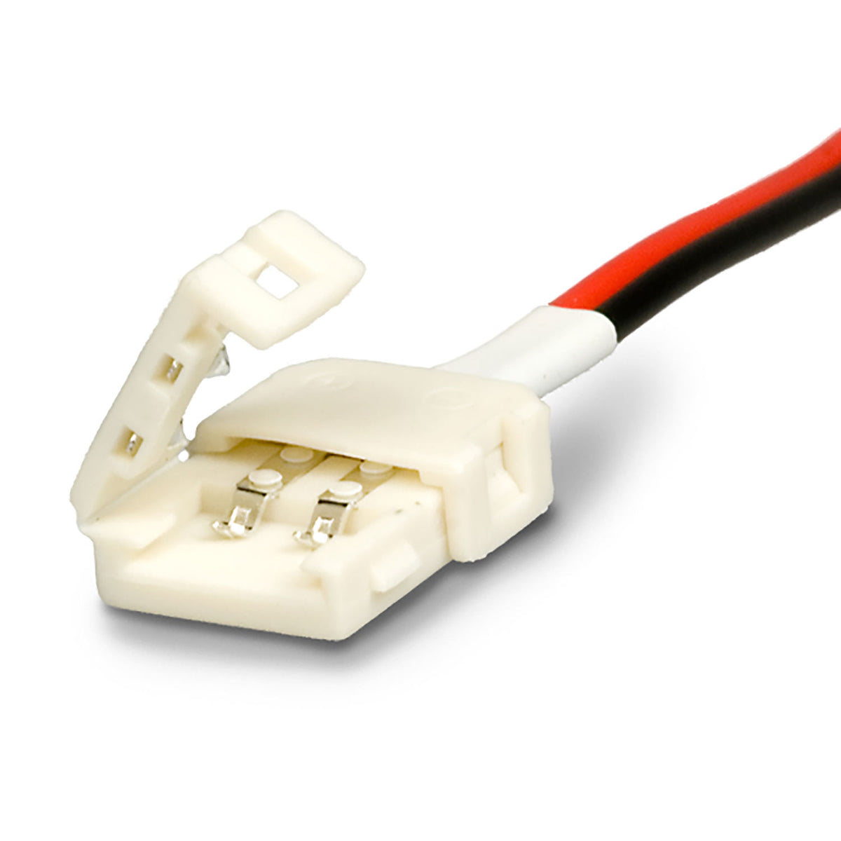Clip cable connector (max. 5A) C1-28 for 2-pole IP20 flex strips with a width of 8mm and a pitch of >12mm