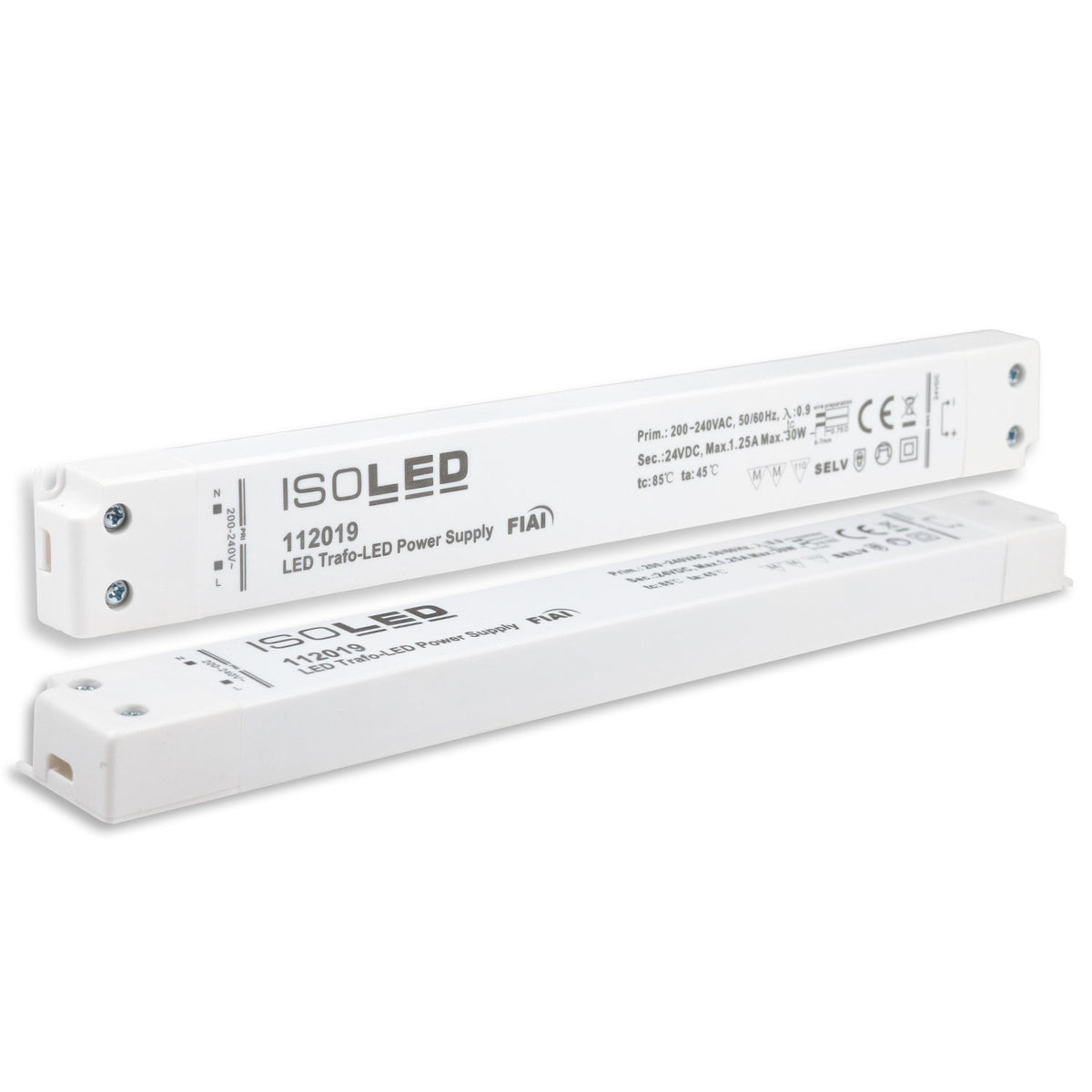 LED transformer 24V/DC, 0-30W, SELV, ultra-flat, ultra-narrow