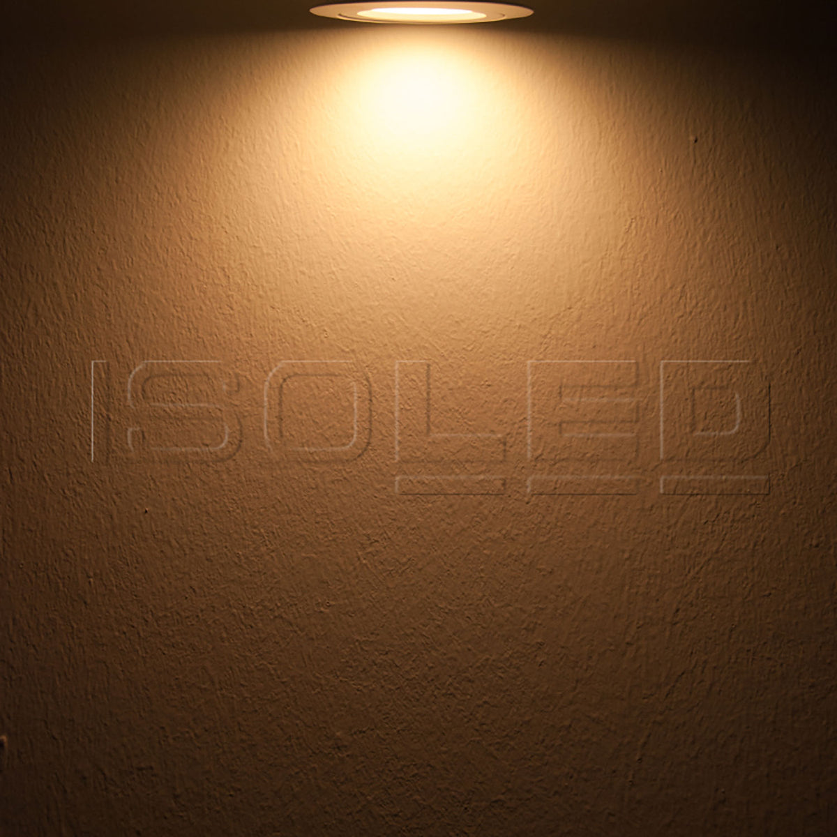 LED recessed spotlight, silver, 8W SMD, 120°, round, warm white, dimmable