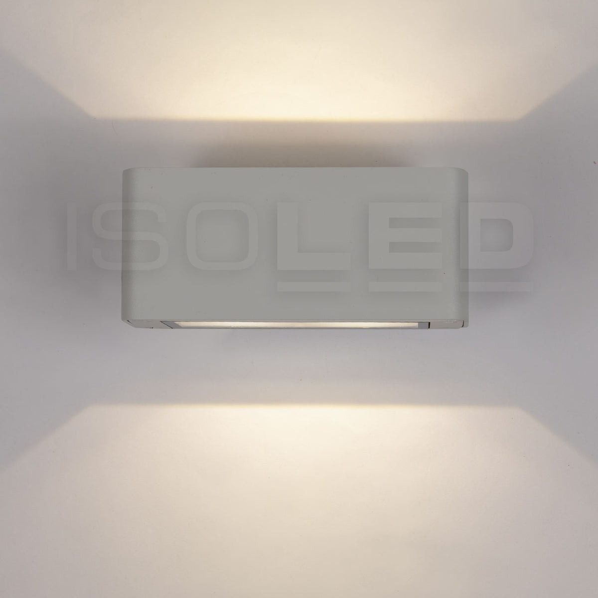 LED wall light Up&Down 4x3W CREE, IP54, silver grey, warm white