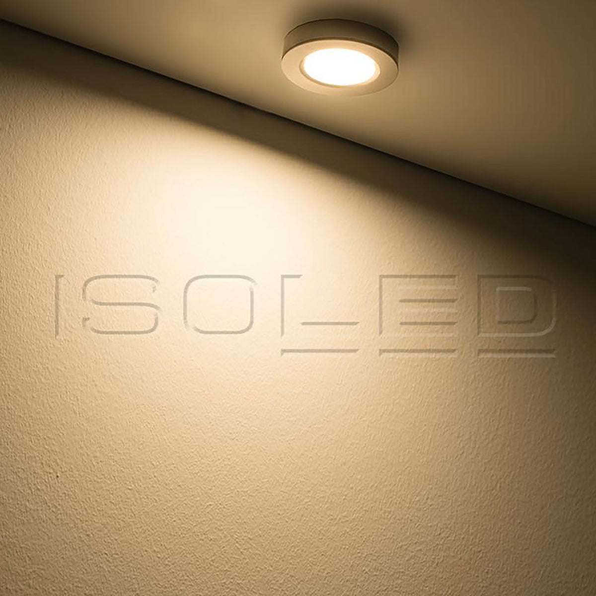 LED Slim recessed and under-cabinet light MiniAMP, silver, 3W, 24V DC, IP52, warm white, dimmable