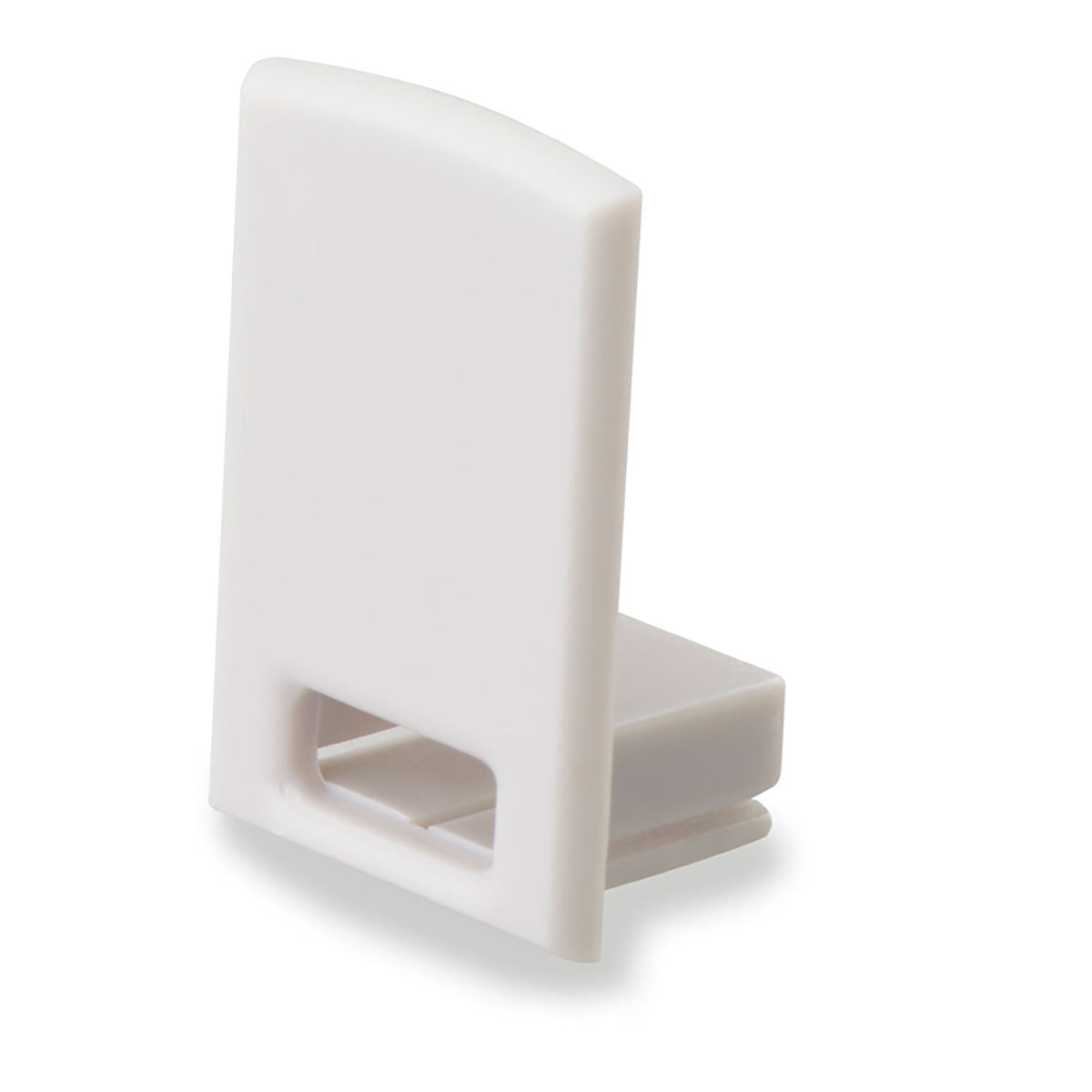 End cap EC17 for SURF12 RAIL incl. COVER4, with cable outlet, PVC, grey-white