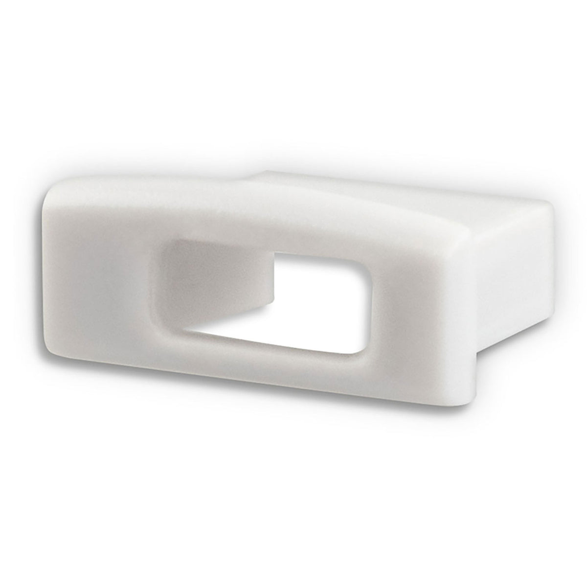 End cap EC36 for SURF12 BORDERLESS FLAT profile in conjunction with COVER3, with cable entry