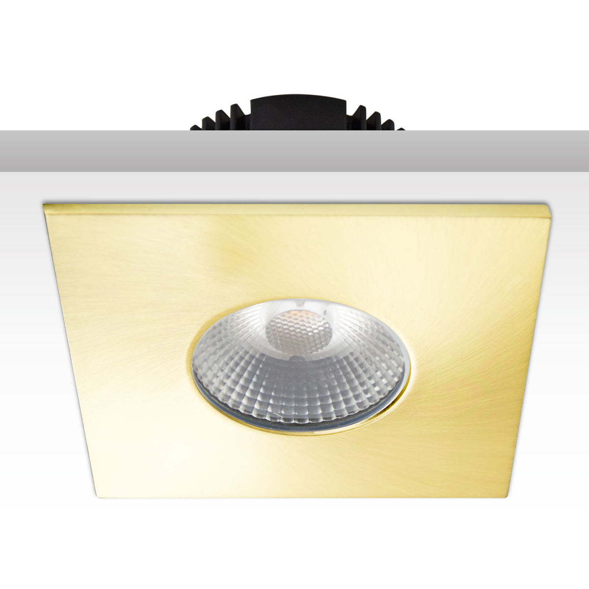 Aluminum cover, square, brushed gold, for Sys-68