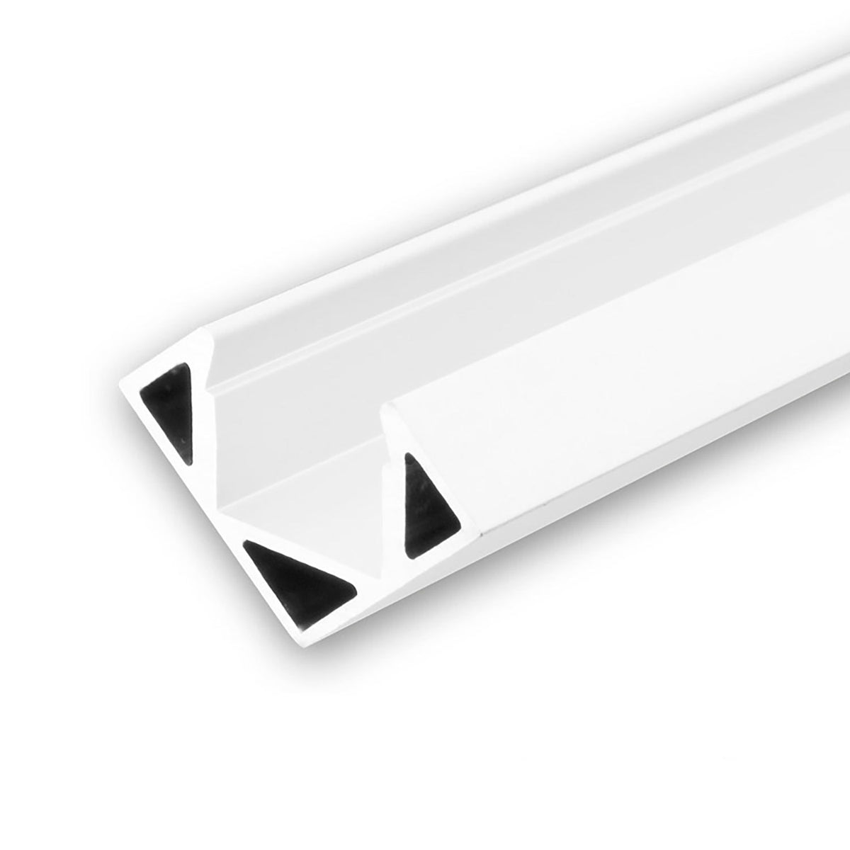 LED corner profile CORNER11, aluminum, powder-coated white RAL 9010, 200cm
