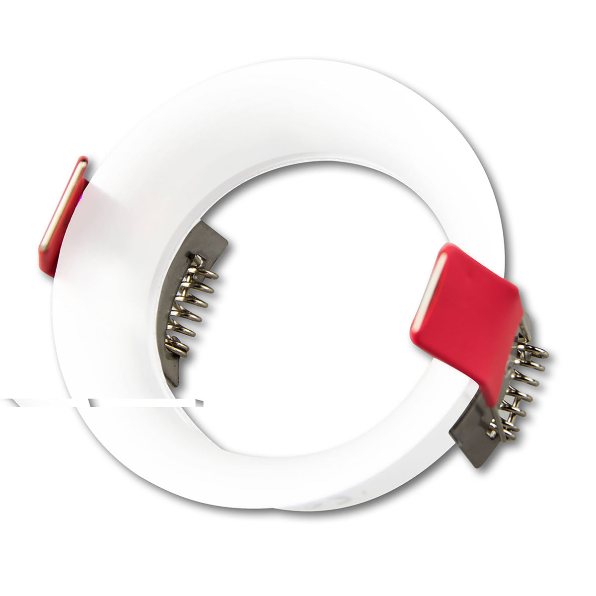 Slim round mounting frame, 63.5mm hole, DN69, white aluminum, for GU10/MR16 spotlights