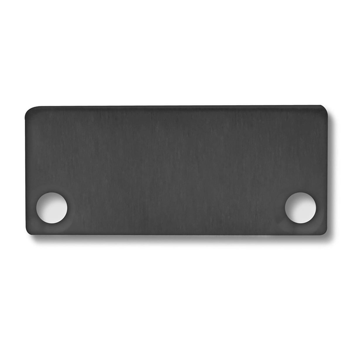 End cap EC43 aluminum black RAL 9005 for SURF/DIVE20 FLAT with COVER10, 2 pieces, incl. screws