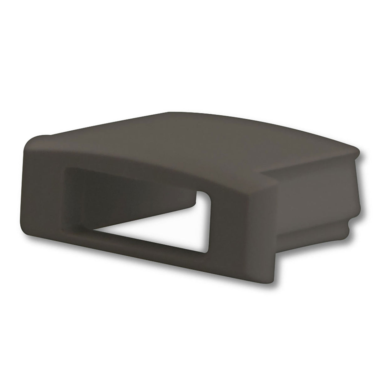 End cap EC2B black for SURF12 FLAT with cable entry, 1 pc.