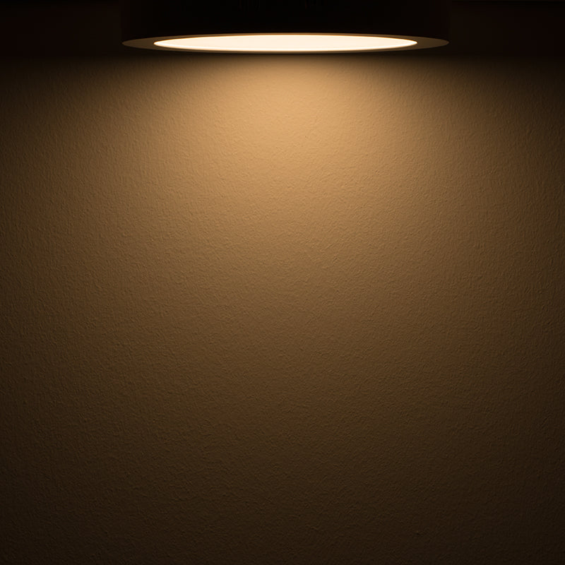 LED ceiling light, black, 24W, round, DN300, warm white, dimmable
