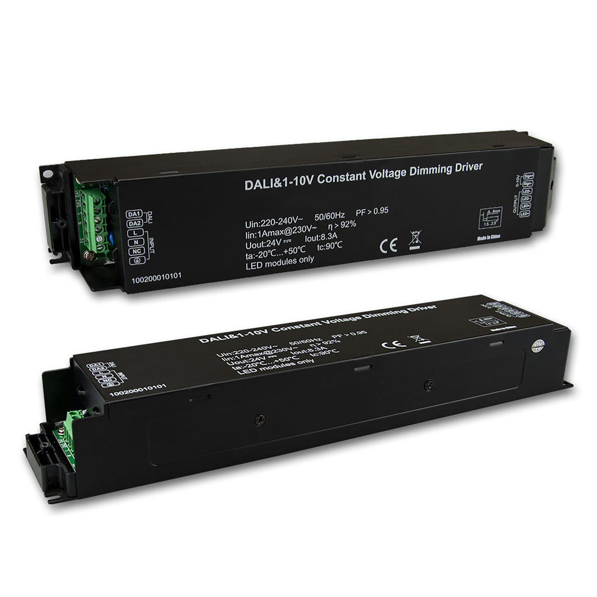 LED PWM transformer 24V/DC, 0-200W, IP20, 1-10V/Push/DALI-2 dimmable
