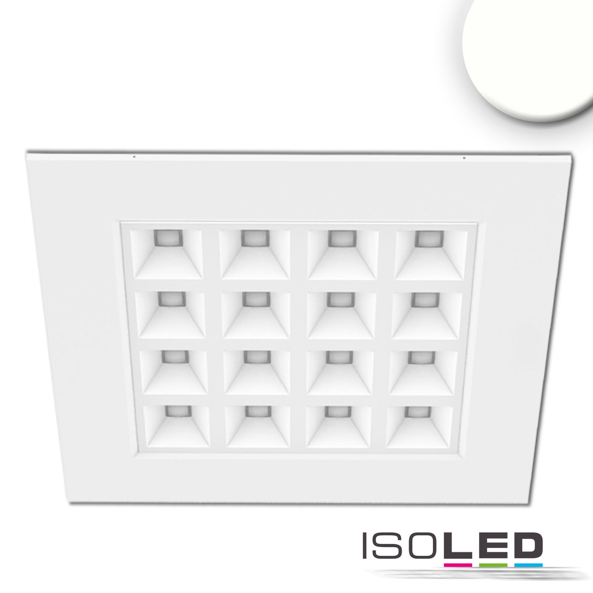 LED Panel UGR<16 Line 625, 36W, white frame, neutral white, push or DALI dimmable