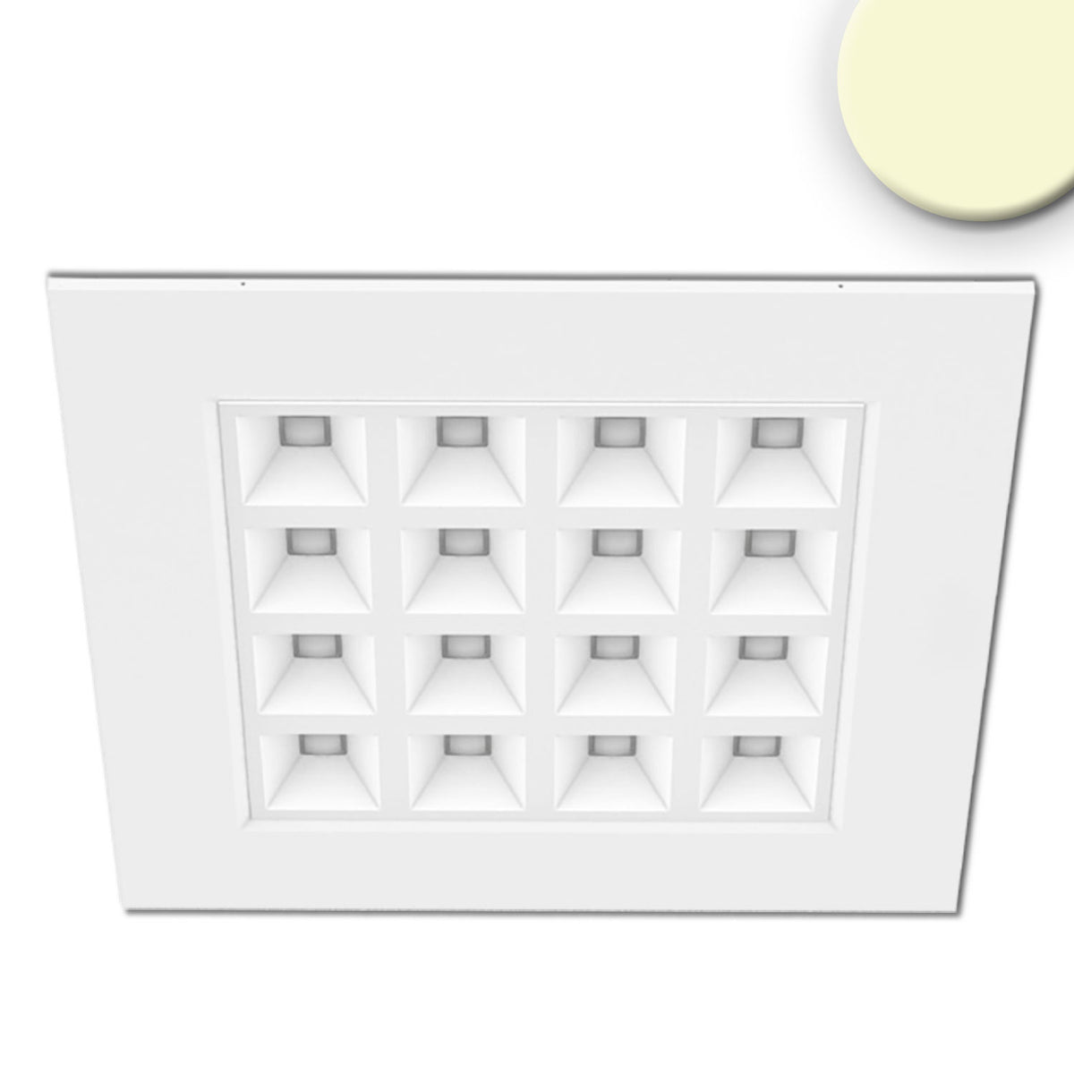 LED Panel UGR<16 Line 625, 36W, white frame, warm white, KNX dimmable
