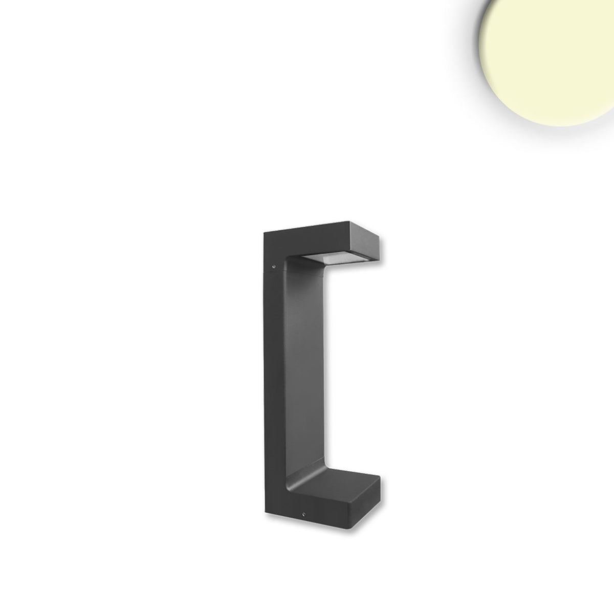 LED path light bollard-1, 30cm, 7W, sand black, warm white