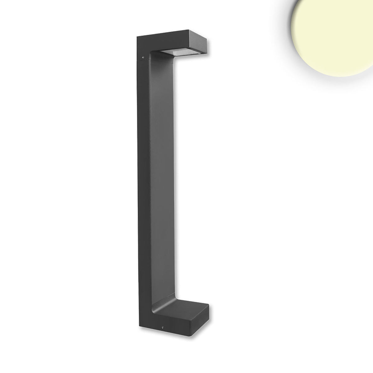 LED path light bollard-1, 60cm, 7W, sand black, warm white