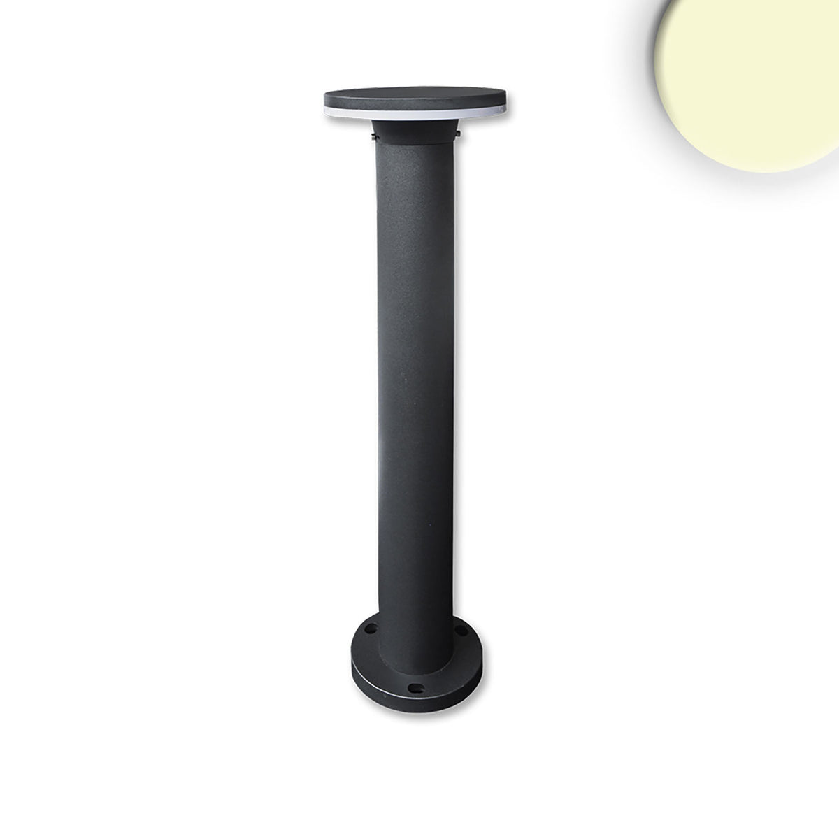 LED bollard path light, 60cm, 12W, sand black, warm white