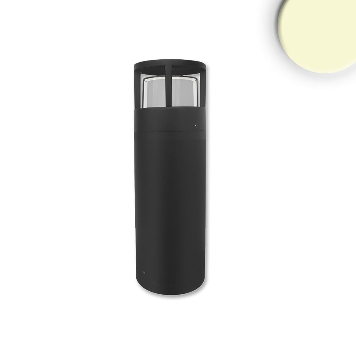 LED bollard path light, 30cm, 6W, sand black, warm white