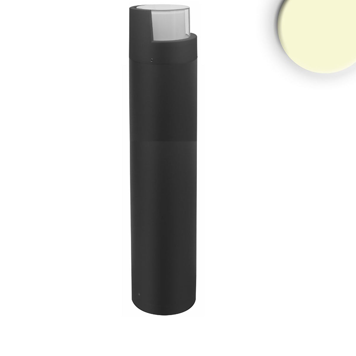 LED path light bollard-6, 70cm, 6W, sand black, warm white
