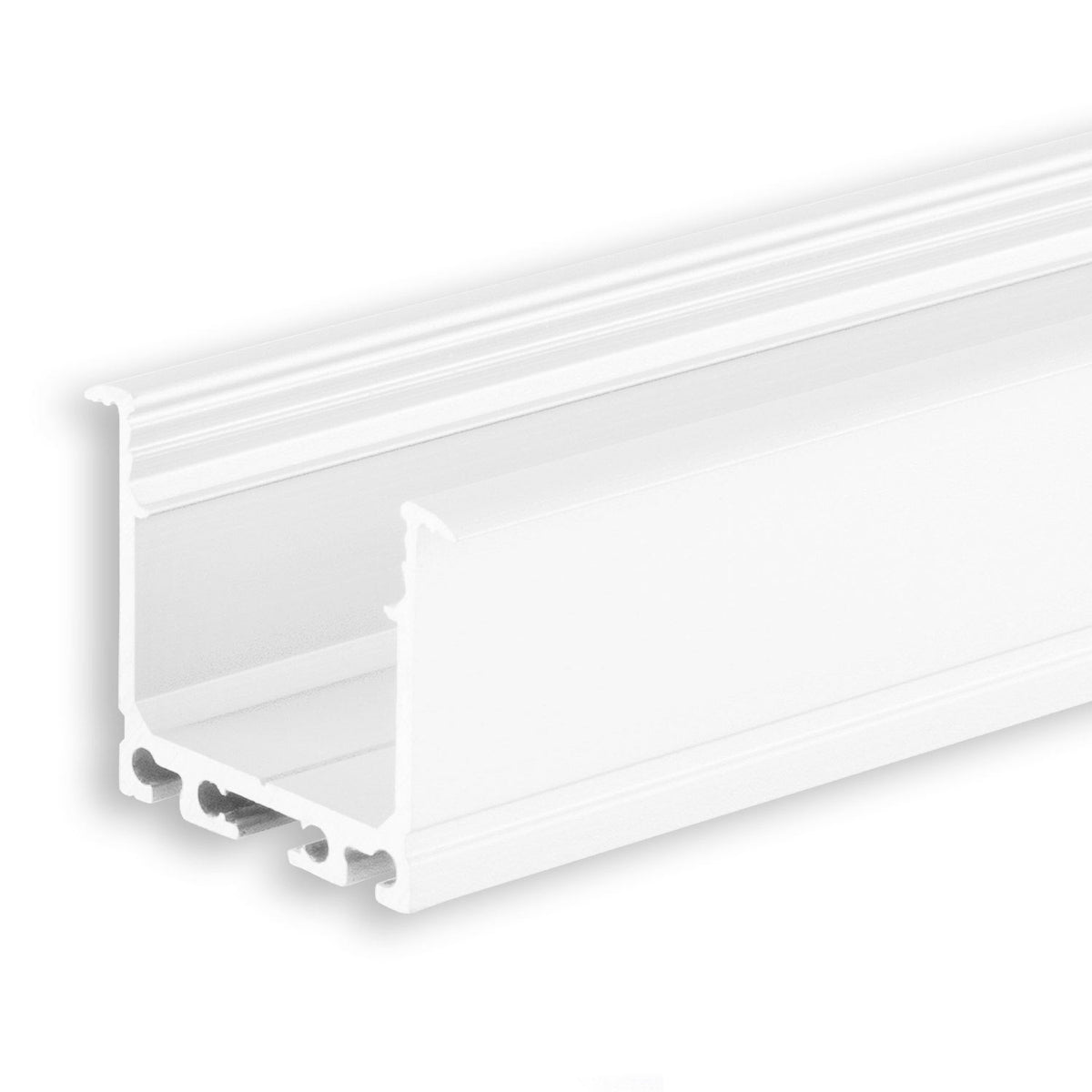 LED recessed profile DIVE20 aluminum white RAL 9010, 200cm