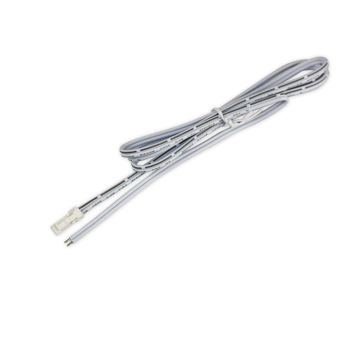 MiniAMP male connector, 30cm, 2-pin, white, max. 3A