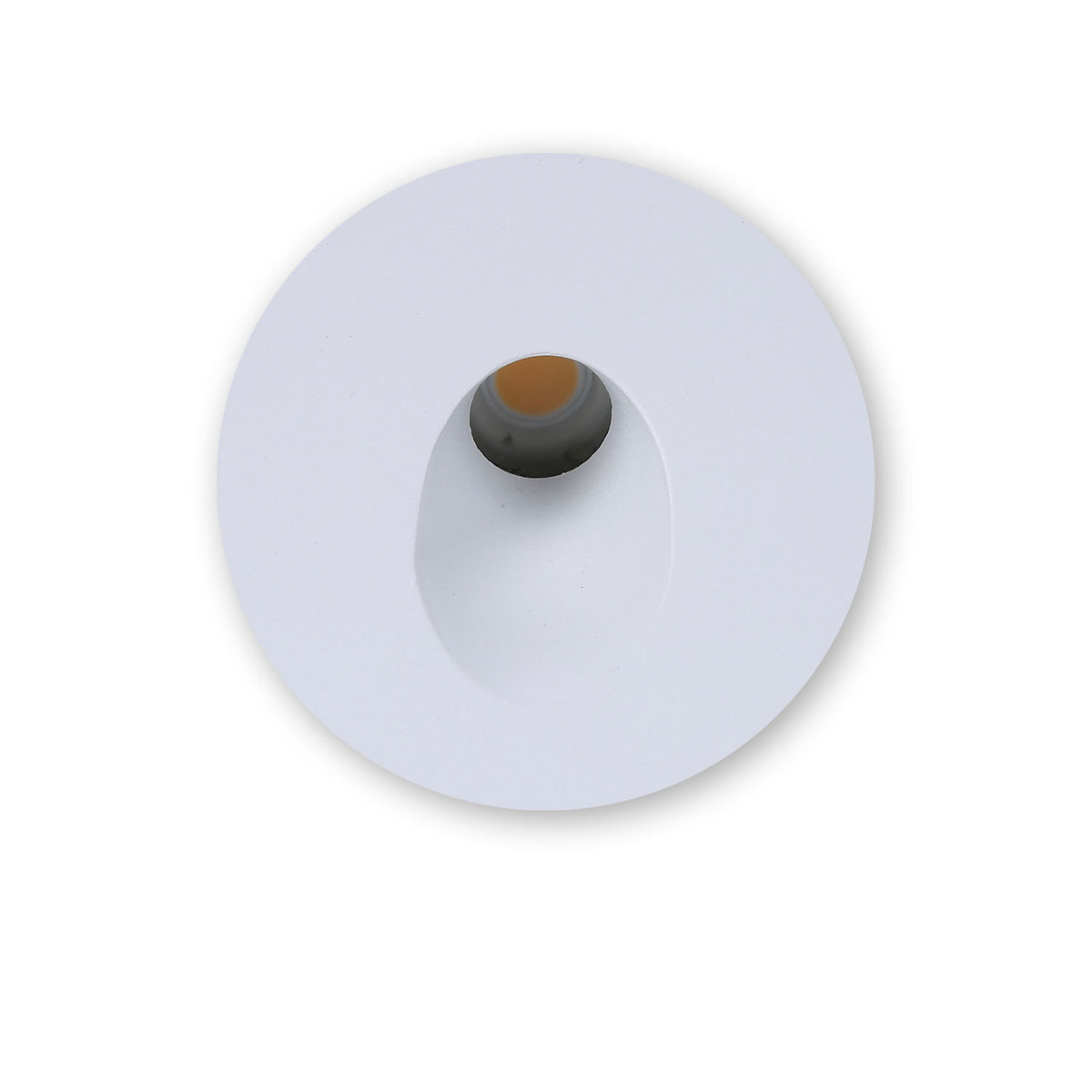 Round aluminum cover, 1 white, for Sys-Wall68