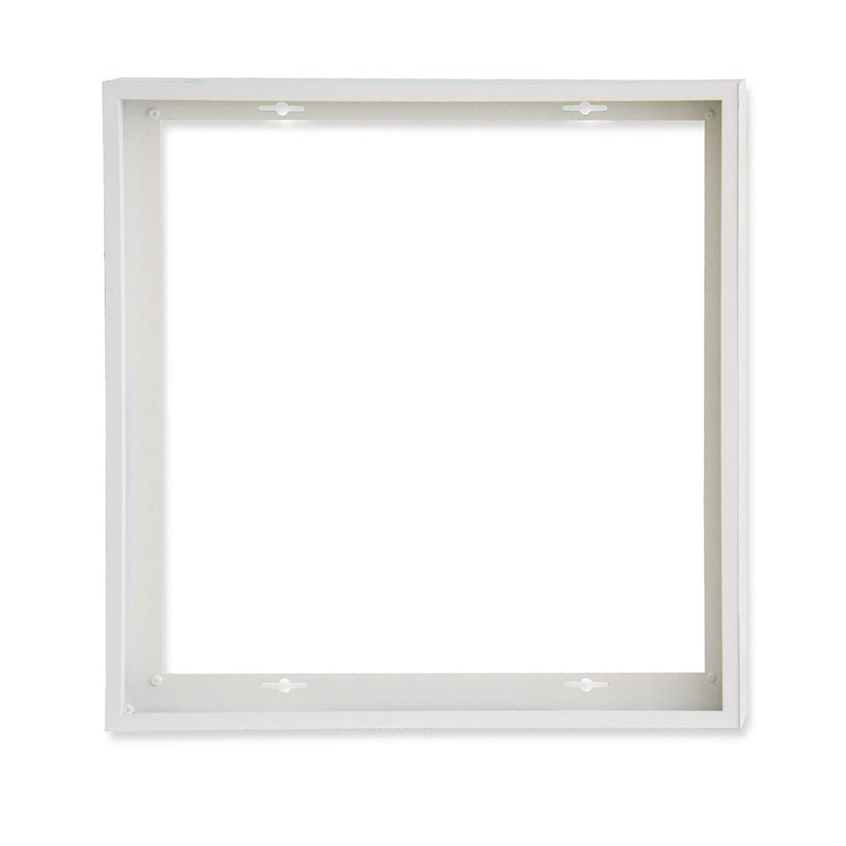 Surface-mounted frame, white RAL 9016, 5cm high, for 600x600 LED panels, plug-in quick assembly