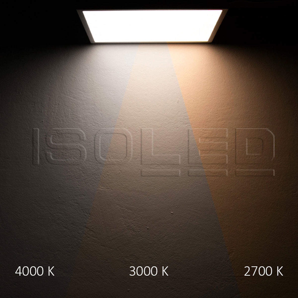 LED Deckenleuchte PRO schwarz, 30W, eckig, 300x300mm, ColorSwitch 2700|3000|4000K, dimmbar