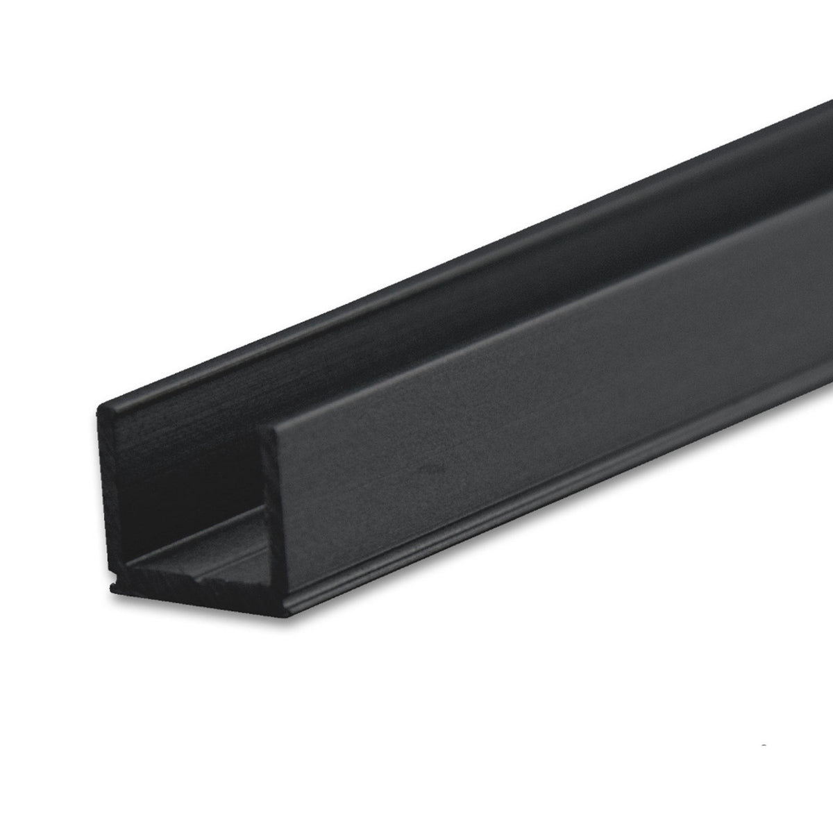 LED surface-mounted profile SURF6, aluminum, black RAL9005, 200cm