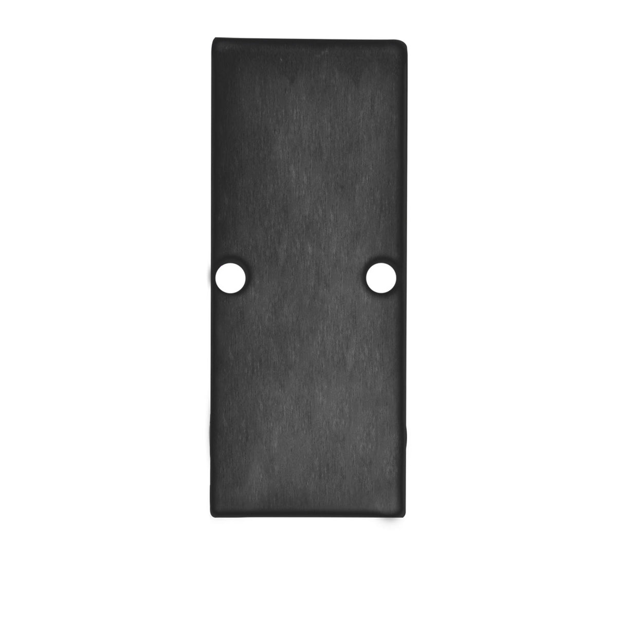 End cap EC90 aluminium black RAL 9005 for profile HIDE DOUBLE incl. screws