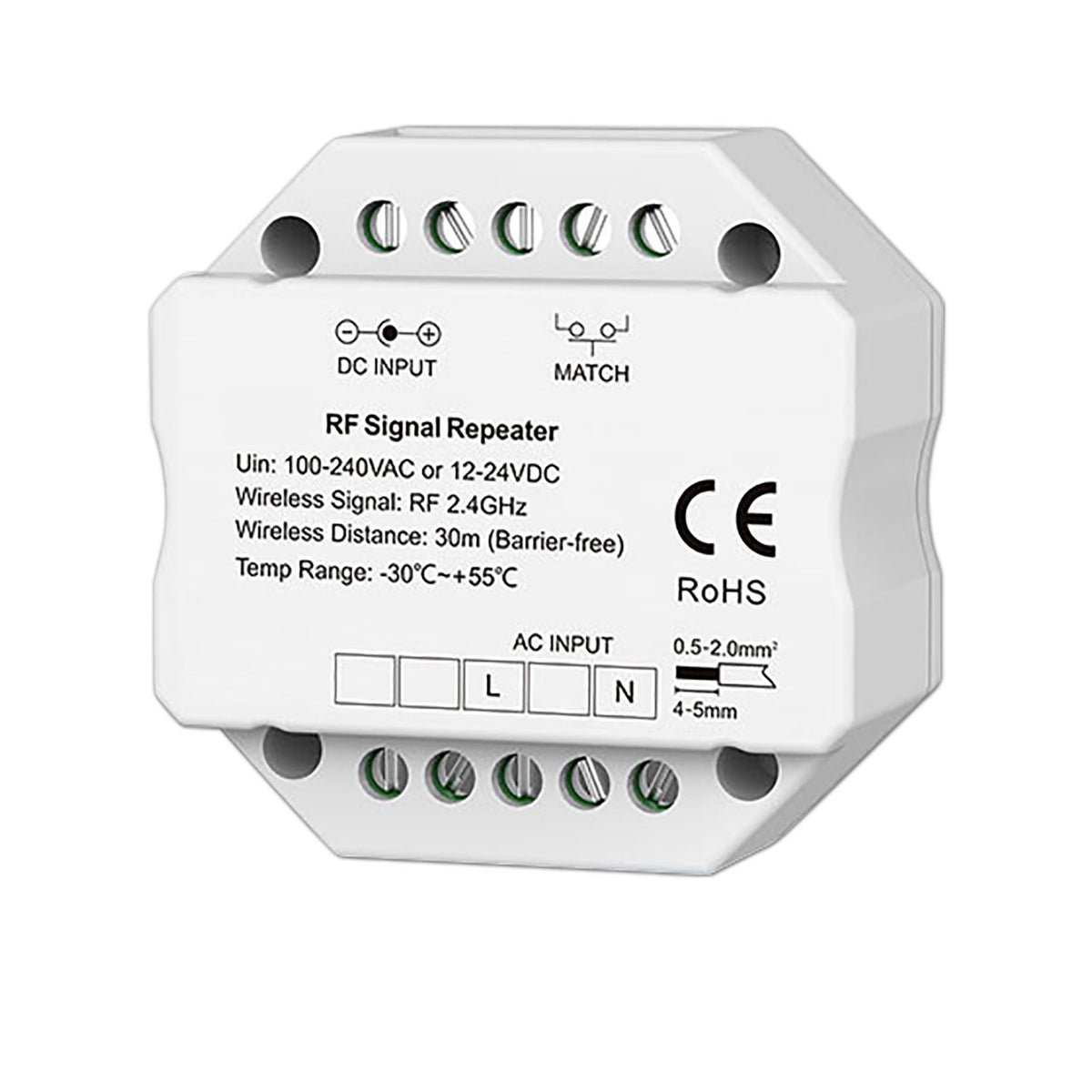 Sys-Pro Mesh Signal Repeater, max. 30m, 12-24V DC / 100-240V AC
