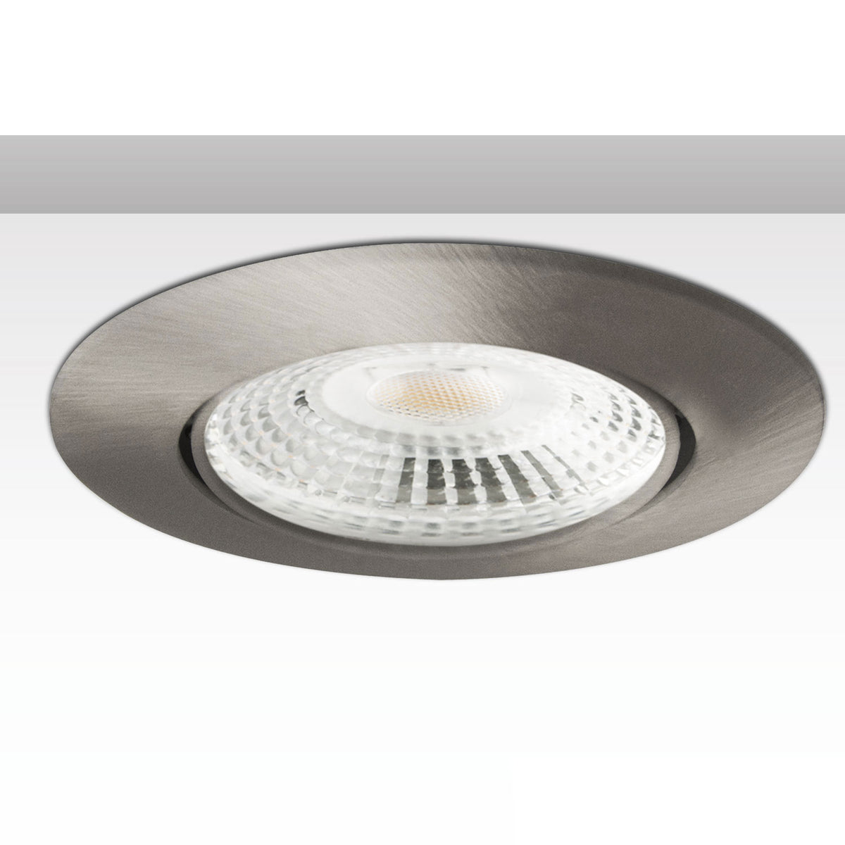 Recessed frame Ion round, 73mm hole, satin nickel, for GU10/MR16 spotlights