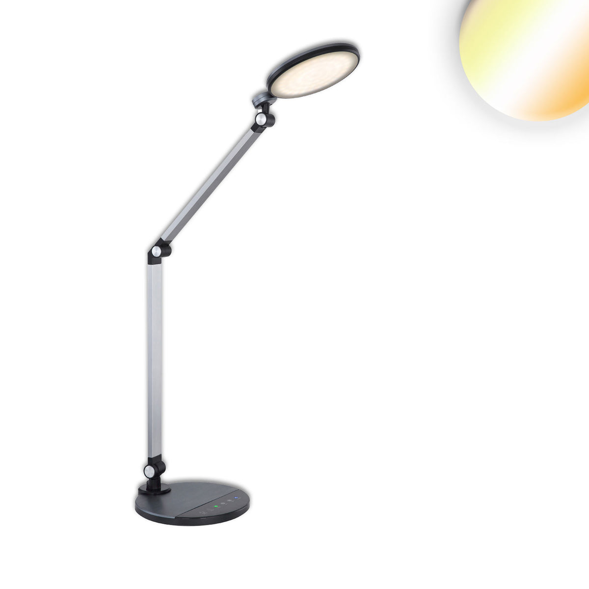Tischleuchte Metall 10W schwarz, ColorSwitch 3000|4000|6500K, Touchdimmer