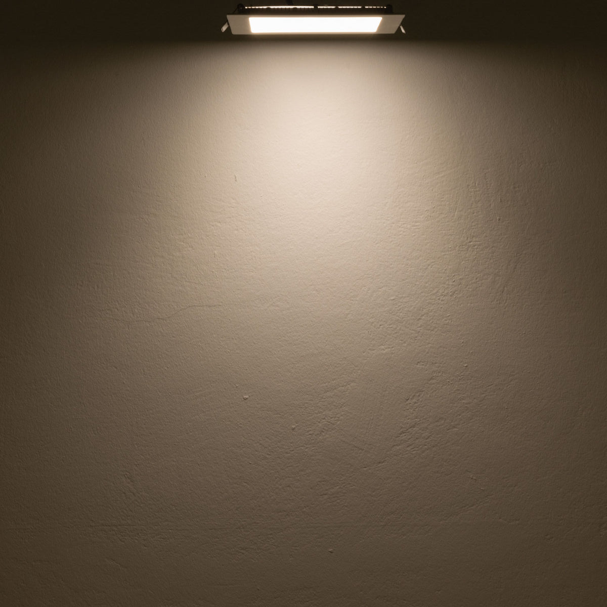LED downlight, 15W, square, ultra-flat, glare-reduced, white, warm white, dimmable CRI90