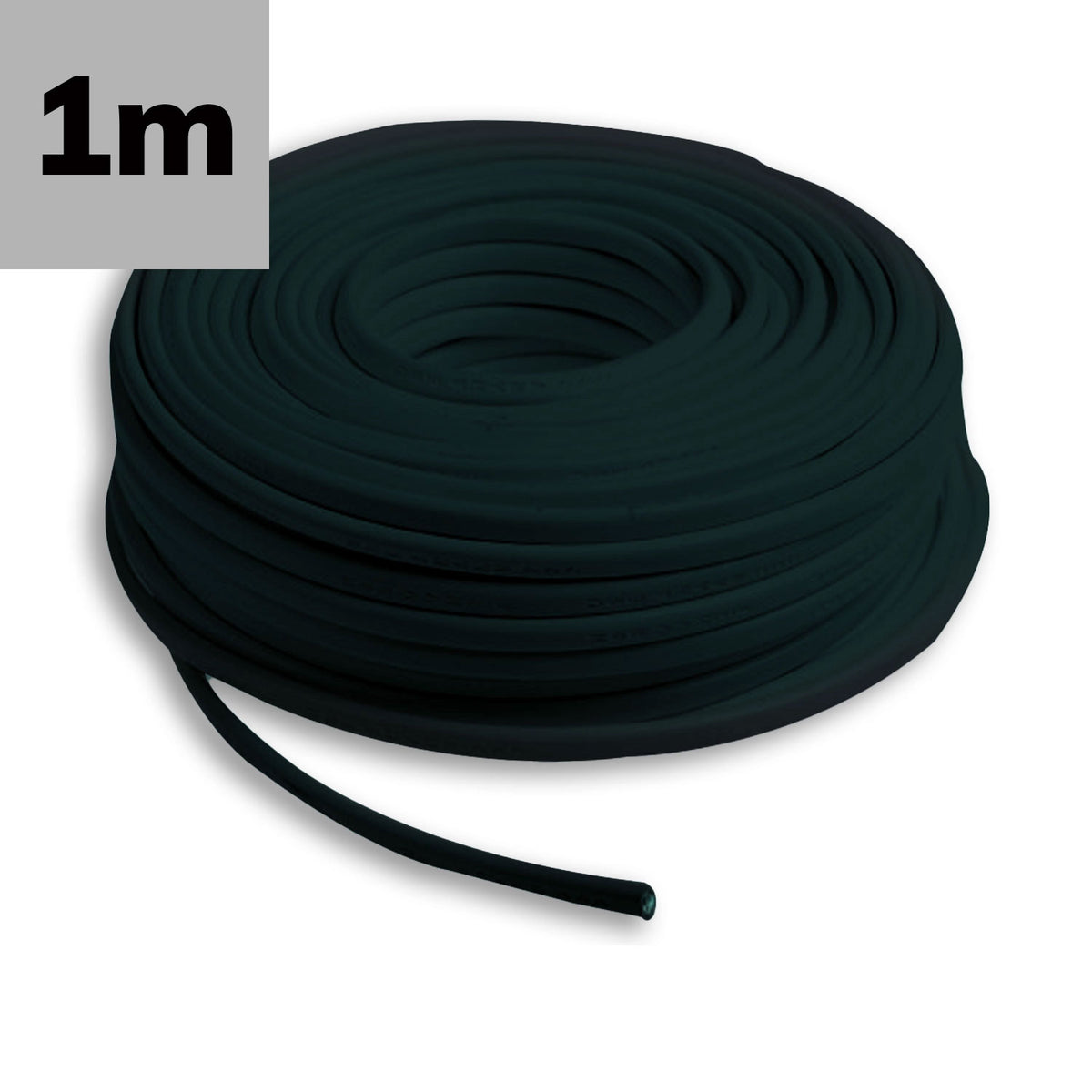 PUR sheathed cable, black, 4x0.5mm² H05BQ-F, sold by the meter