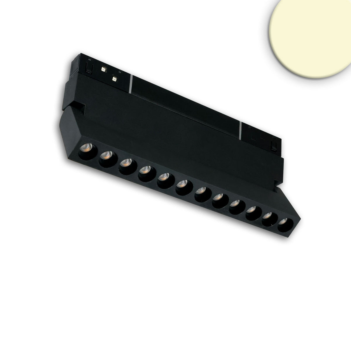 Track48 Grid Rail Spotlight 22cm black, 12W, 36°, UGR<19, 48V DC, 3000K, CRI90