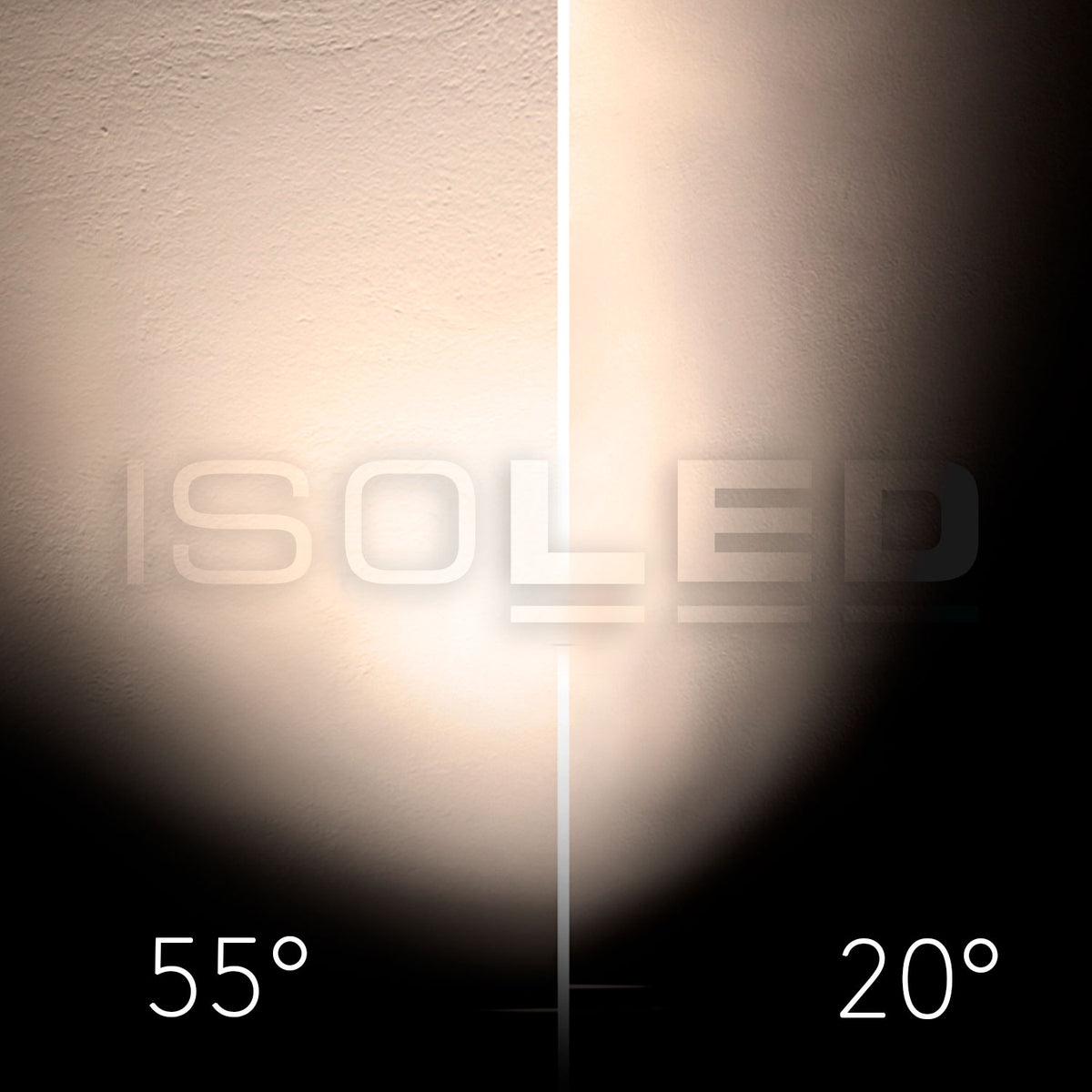 3-phase track spotlight, focusable, 12W, 20°-55°, matte white, 3000K, DALI dimmable