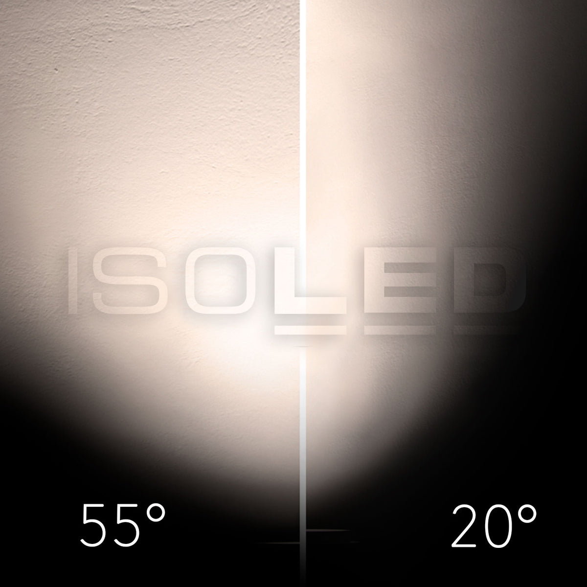 3-phase track spotlight, focusable, 24W, 20°-55°, matte black, 4000K, DALI dimmable