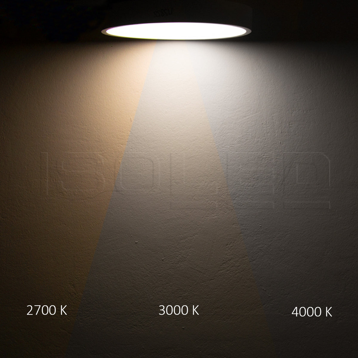 LED ceiling light UGR<19 2H, black, 40W|50W, IP42, DN600, ColorSwitch 2700|3000|4000K, dimmable