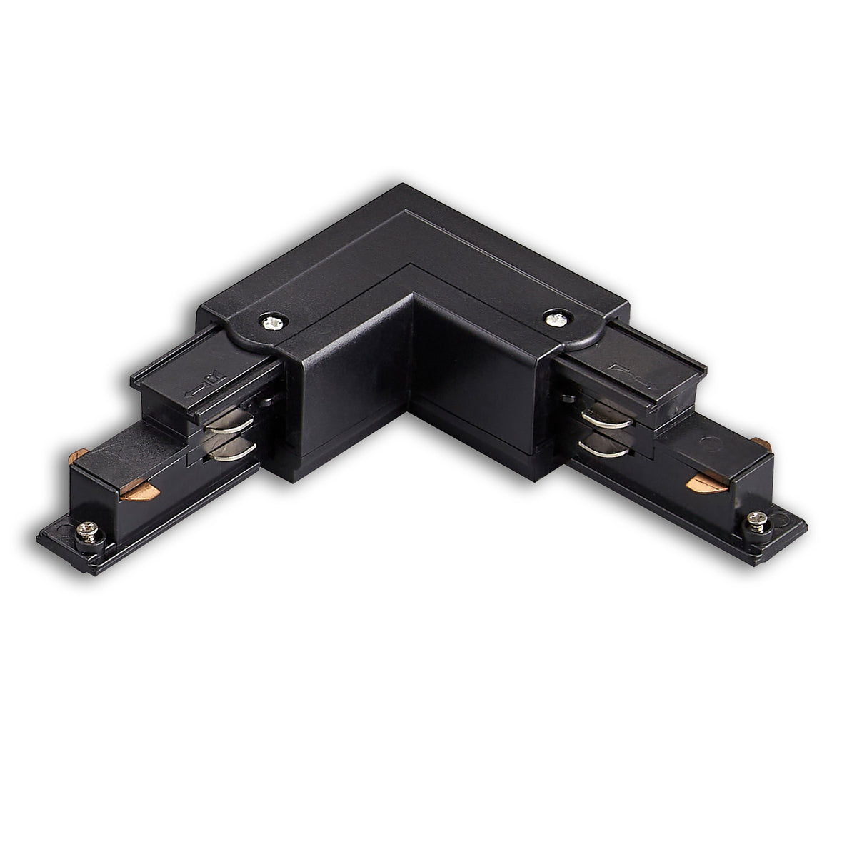 3-phase DALI L-connector for surface-mounted rail, neutral conductor on the outside, black
