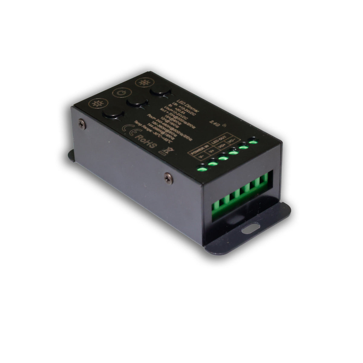 Sys-Pro Wireless Mesh Multi-PWM Dimmer with Control Buttons, 1 Channel, 12-24V DC 12-20A