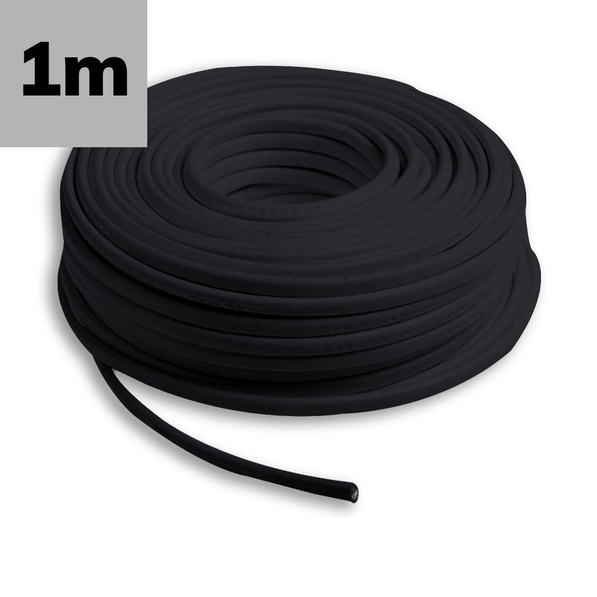 PUR-sheathed cable, black, 5x0.5mm² H05BQ-F, sold by the meter
