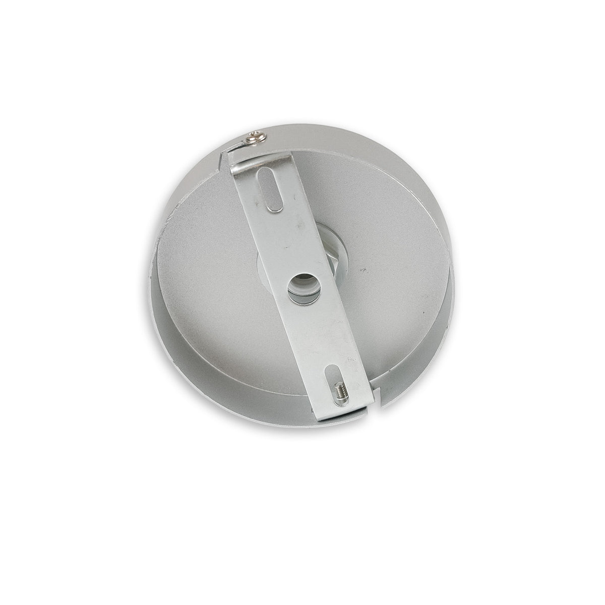 Round ceiling canopy, grey, for cables with a maximum sheath diameter of 9.8 mm.