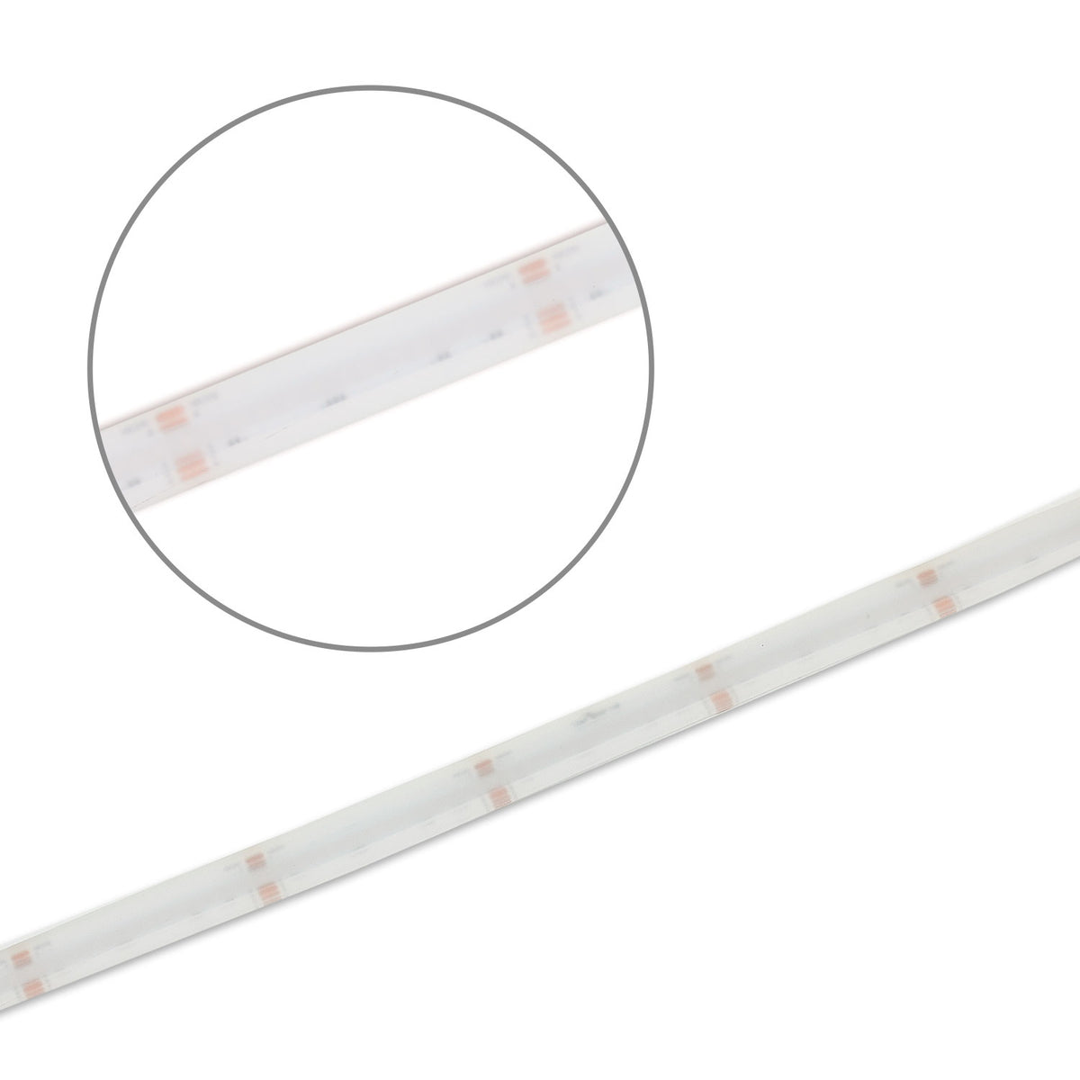 LED HT RGB+WW COB flexible strip for ambient temperatures up to 100°C, 24V DC, 19 W, IP68, 5m roll, 896 LEDs/m