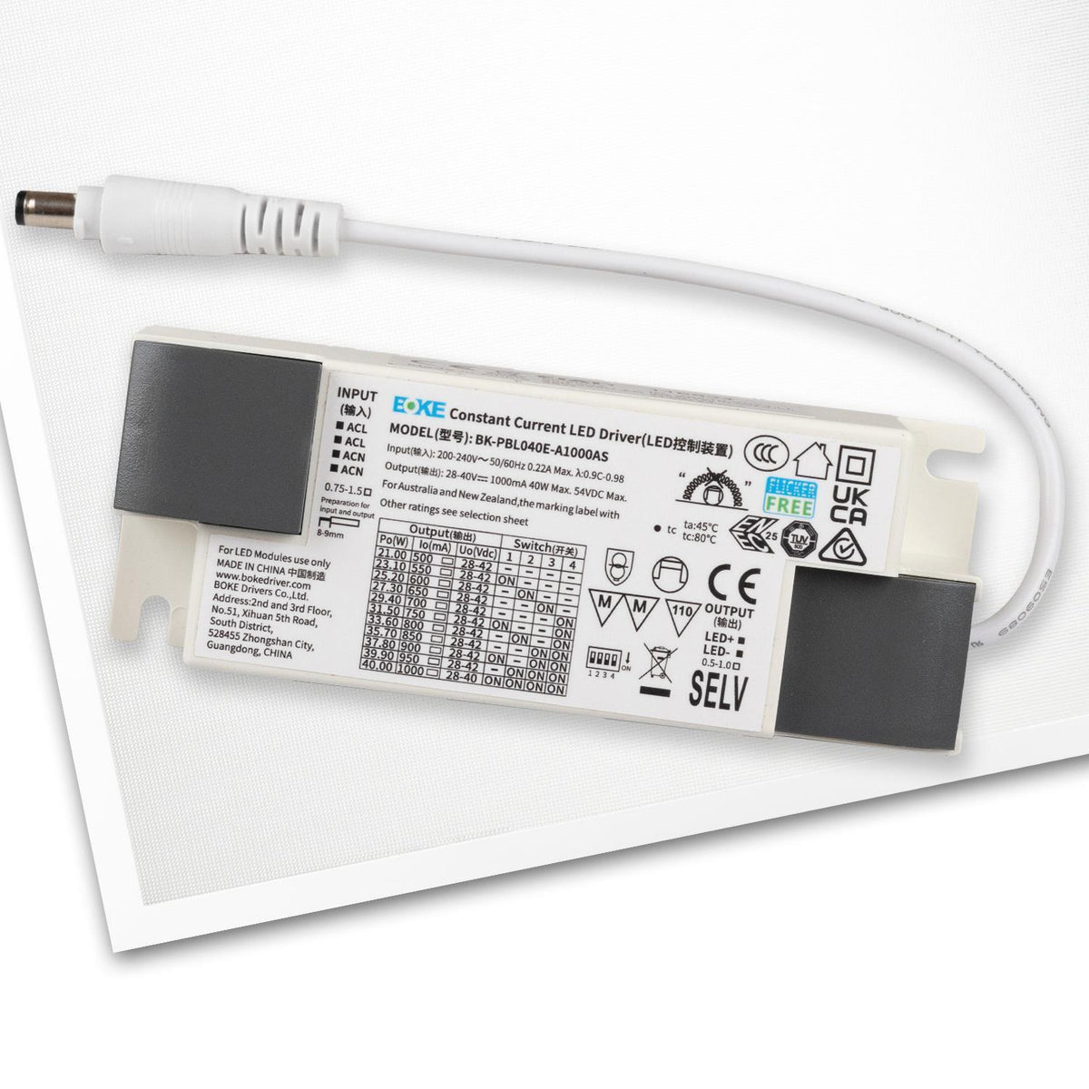 LED Panel Professional Line 308x1550mm, UGR<19 4H/8H, 36W, RAL9016, neutral white, PowerSwitch 21-40W