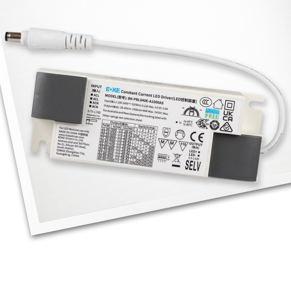LED Panel Backlight Line 600, UGR<19 8H/8H, CRI 90, 36W, 4000K, PowerSwitch 21-40W