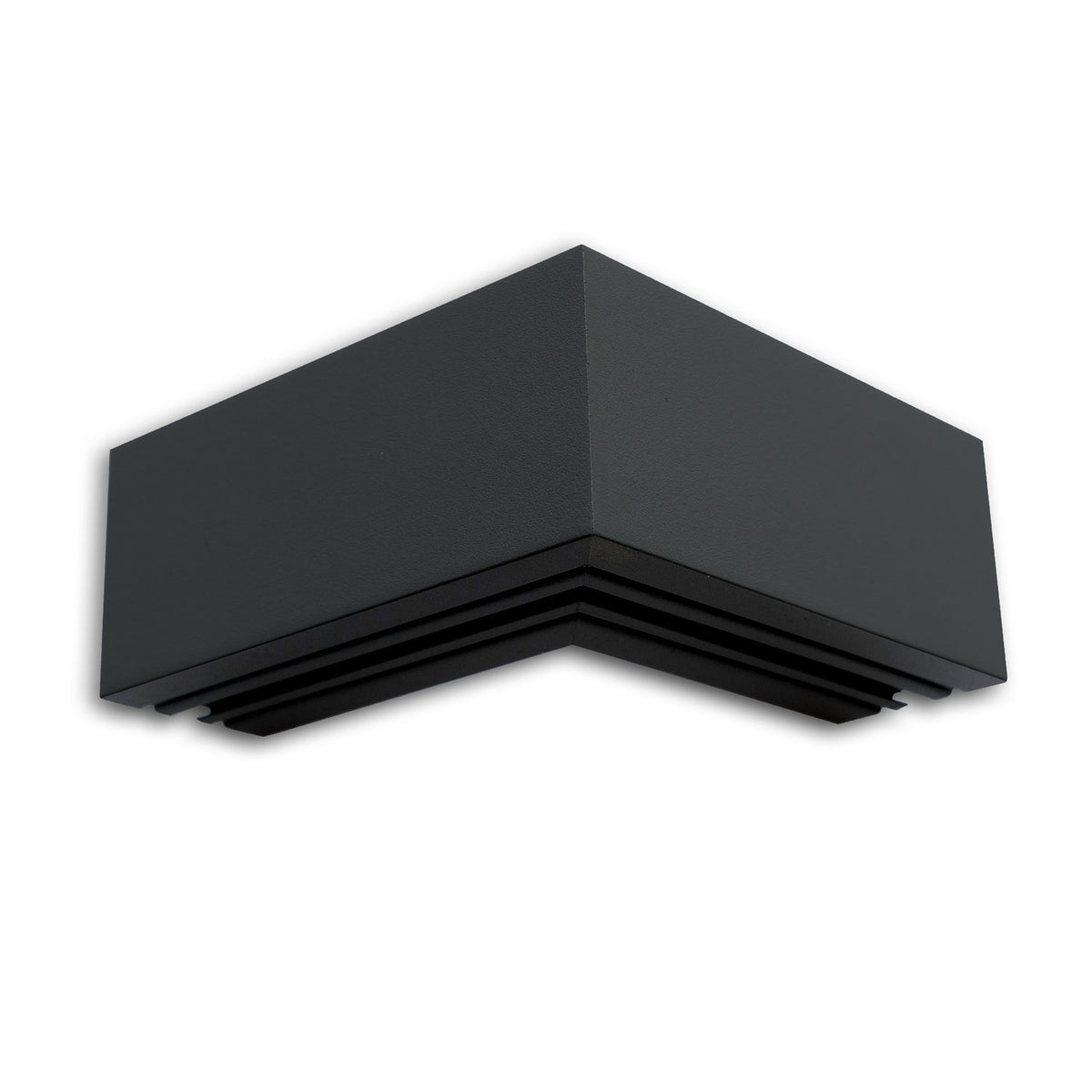 LAMP30V1 90° Eck, geschweißt, 120x120mm, schwarz RAL 9005, exkl. Cover