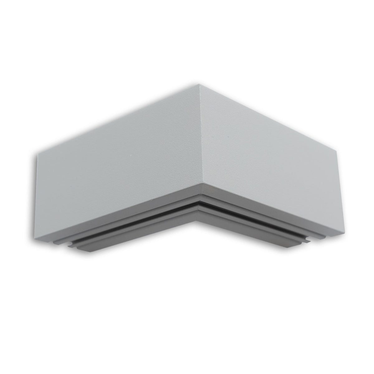 LAMP30V1 90° corner, welded, 120x120mm, silver powder-coated, excluding cover