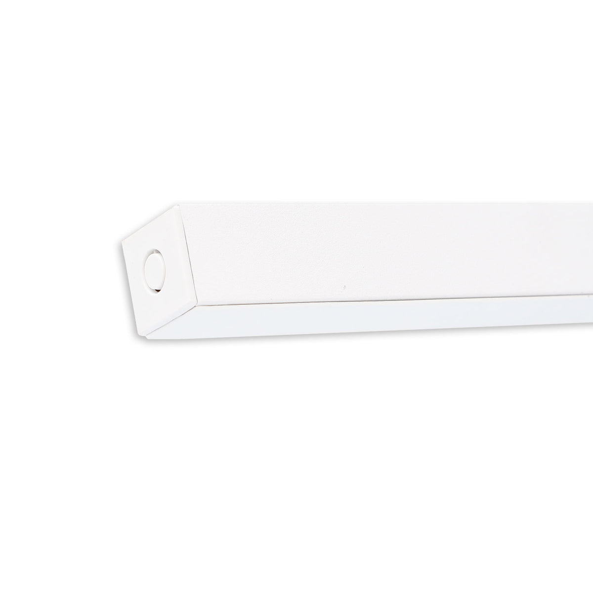 Track48 surface-mounted rail, flat, white, 200cm, 4-pole, incl. end caps and protective cover