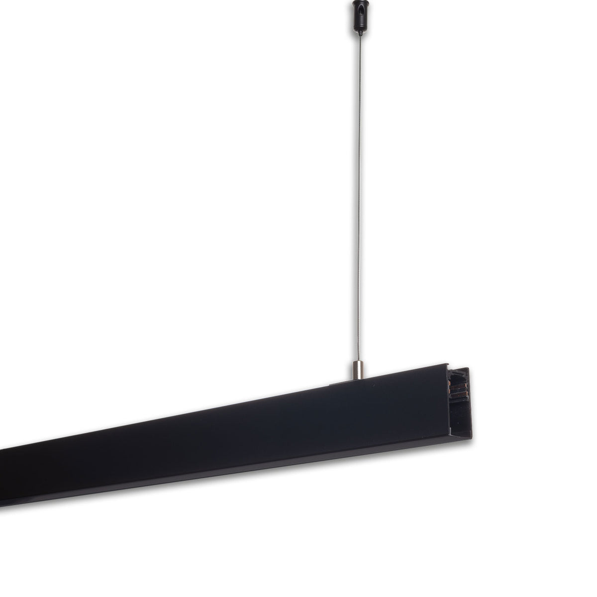 Track48 surface-mounted rail, black, 300cm, 4-pole, including end caps and protective cover
