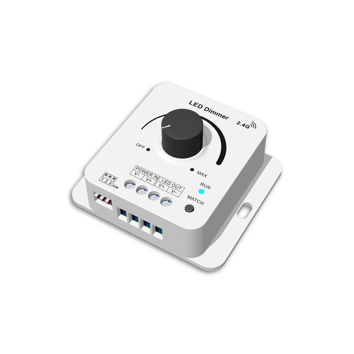 Sys-Pro radio multi-PWM rotary dimmer, 3s soft-on/soft-off, 1 channel, 12-24V DC 8A, 36-48V DC 6A