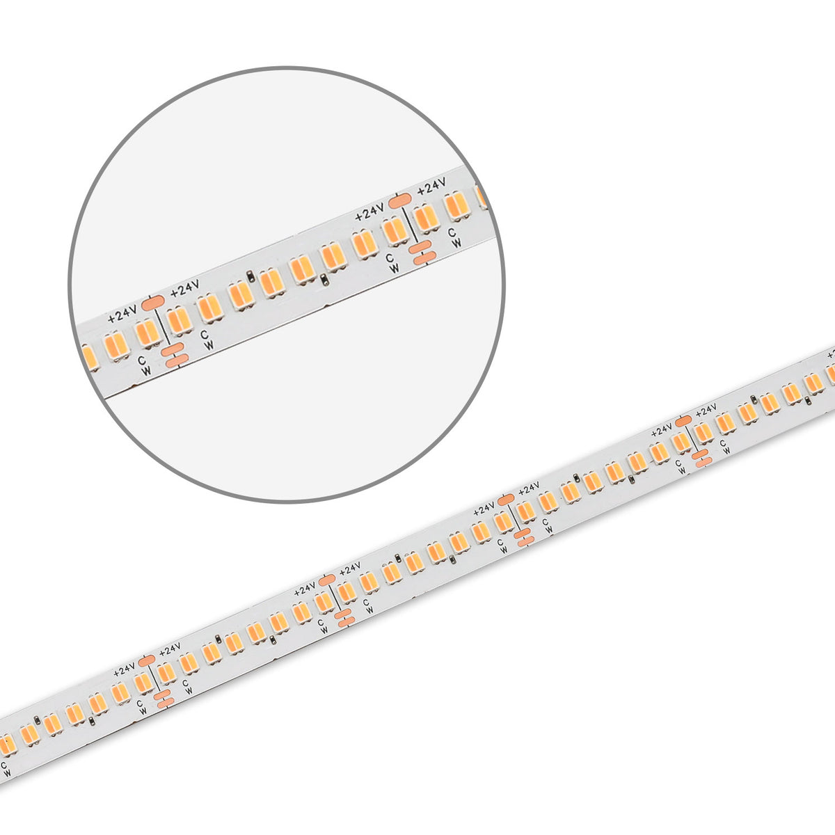 LED CRI918/940 CCT Flexband, 24V DC, 10W + 10W, 5m Rolle, 320 LED/m